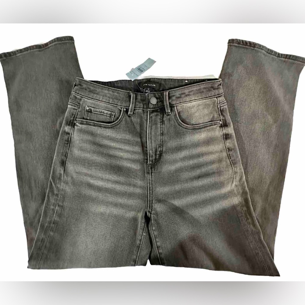 Ann‎ Taylor The Straight High Rise Perfect Pocketing Curvy Gray Jeans Sz 2P NWT